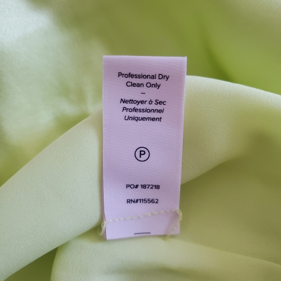 NWT CINQ À SEPT Marta 100% Silk-Satin Skirt In Lemongrass Size Large - Picture 12 of 14